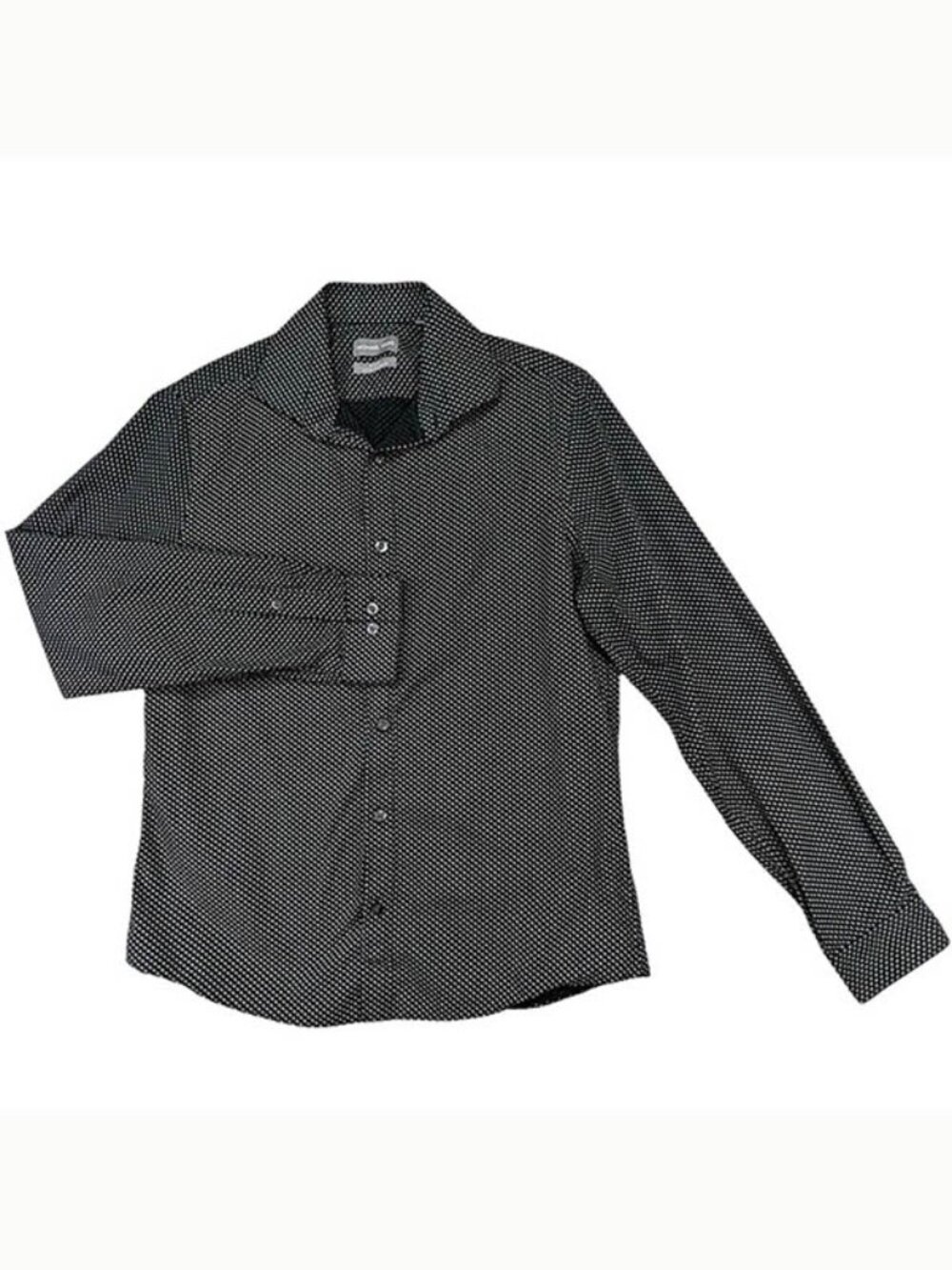 Michael Kors Untucked Shirt Mens‎ M Black Slim Urban Sophisticate Professional